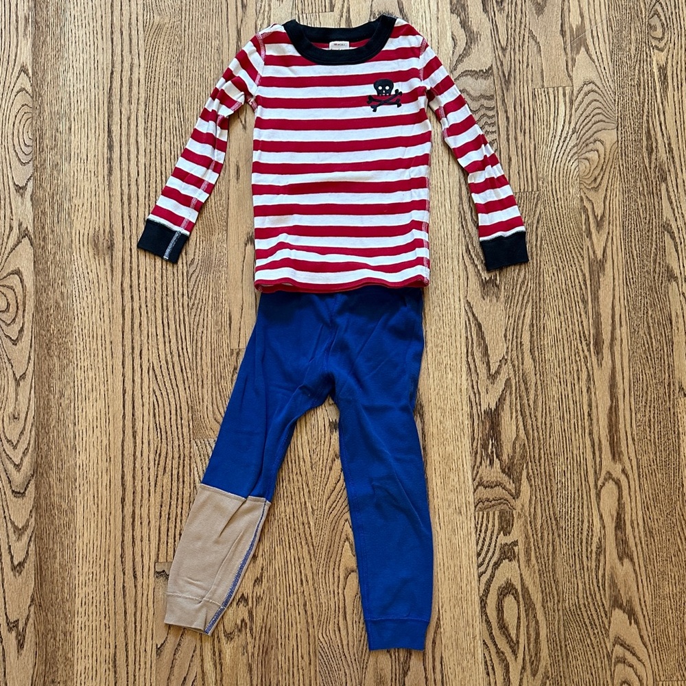 Hanna Andersson Red and Blue Striped Pirate Pajama Set
